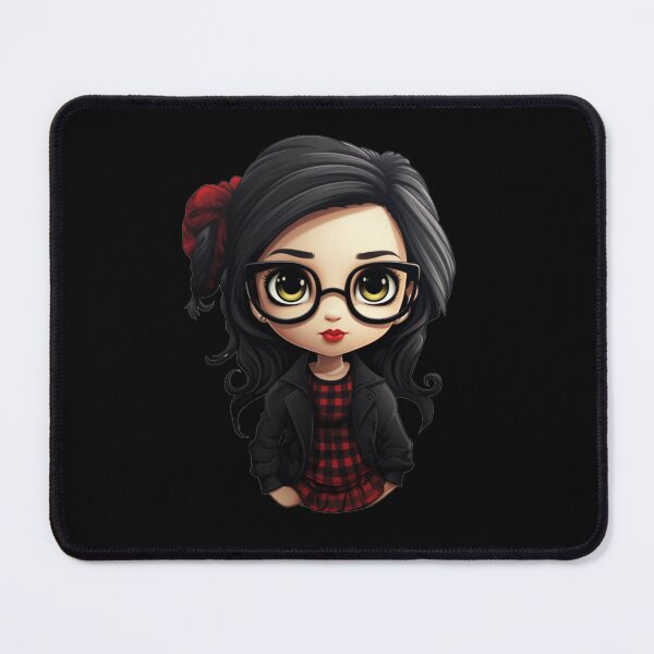 Artikelvorschau, Kopie von Nerdy Goth Girl (schwarzer Hintergrund) entworfen und verkauft von Tabuku.