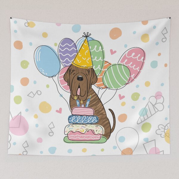 Item preview, Brindle Neapolitan Mastiff Neo Dog Birthday Party designed and sold by Lulupainting.