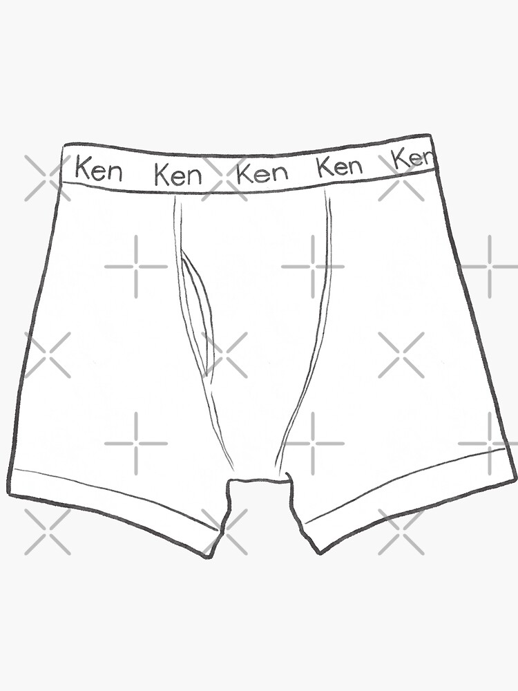 Ken Underwear Sticker for Sale by simretsekhon