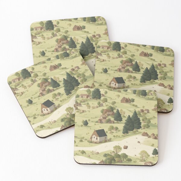 Item preview, Countryside pattern, rustic landscapes designed and sold by CoolPixels.
