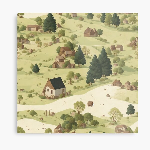 Item preview, Countryside pattern, rustic landscapes designed and sold by CoolPixels.