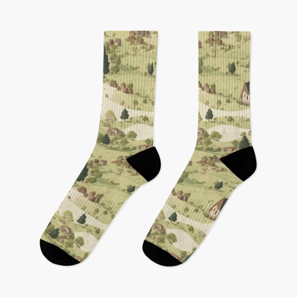 Item preview, Countryside pattern, rustic landscapes designed and sold by CoolPixels.