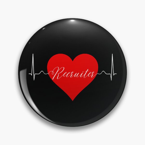 Item preview, Recruiter Job Heartbeat ECG Heart Love Recruiting designed and sold by Recruiter-Love.