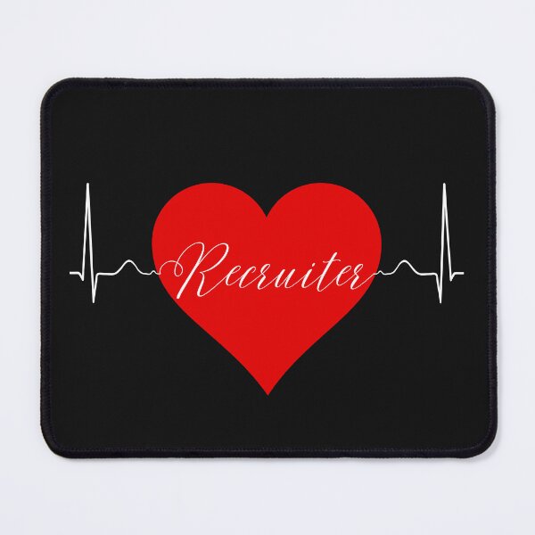 Item preview, Recruiter Job Heartbeat ECG Heart Love Recruiting designed and sold by Recruiter-Love.