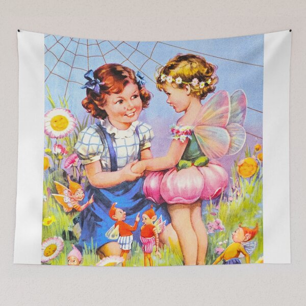 Item preview, Meeting the fairies, Vintage children's illustration  designed and sold by Faerieglen.