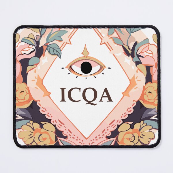 Item preview, Pink ICQA Floral Badge designed and sold by SweetClicks123.