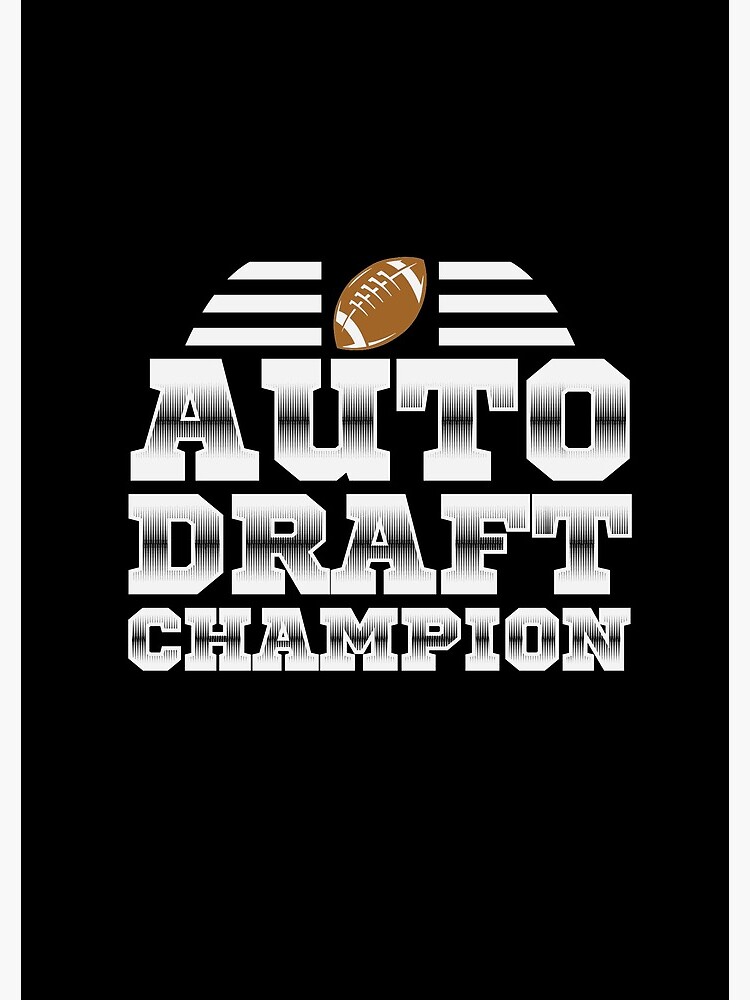 Auto Draft Fantasy Football Champion Funny Humorous League Tank Top