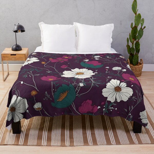 Item preview, Pattern seamless Cosmos flowers depicted with delicate lines designed and sold by Romartel.