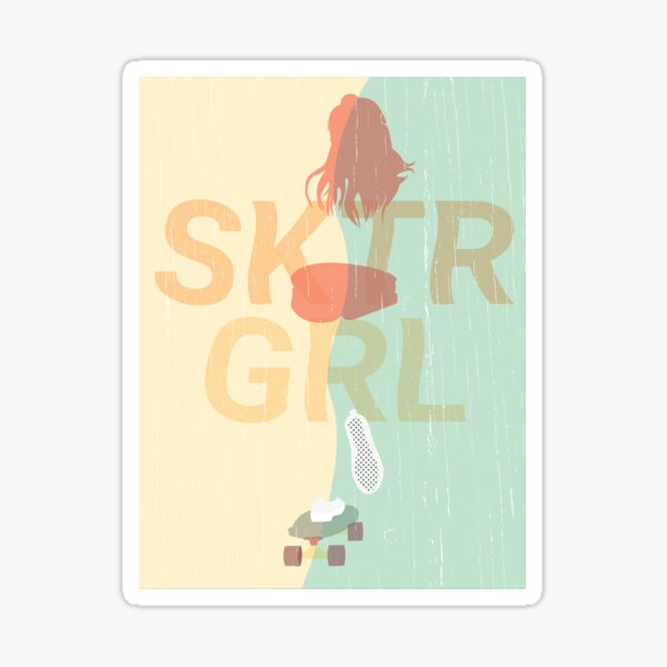 "Skater Girl" Sticker by Teellustrator Redbubble