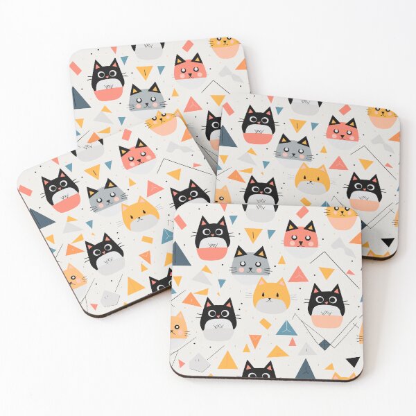 Item preview, Geometric cat pattern2, Seamless designed and sold by zerocrystal.