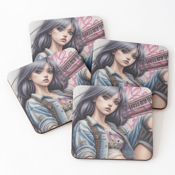 Item preview, Anime girl in the city  designed and sold by Roxburylane.
