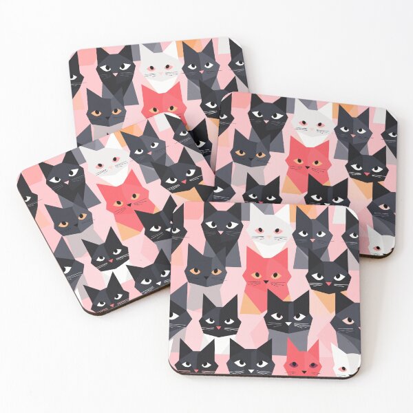 Item preview, Geometric cat pattern1, Seamless designed and sold by zerocrystal.