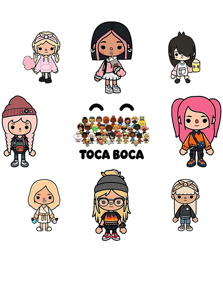 Poster Toca Boca Characters  Current Boka Characters - Poster Stickers -  AliExpress