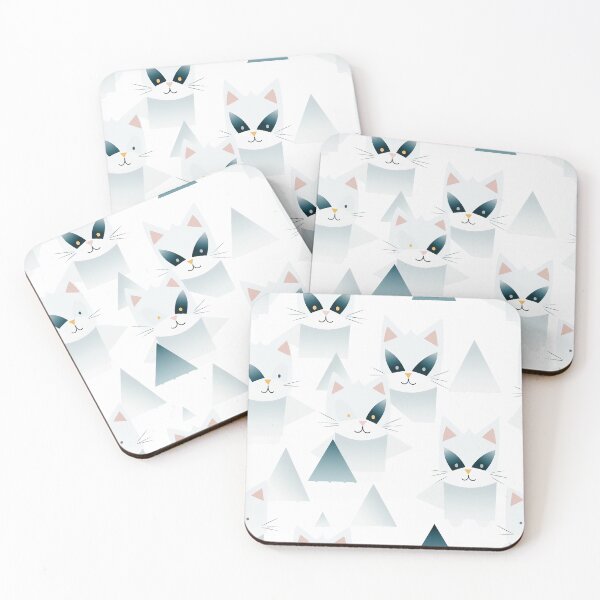 Item preview, Geometric cat pattern4, Seamless designed and sold by zerocrystal.