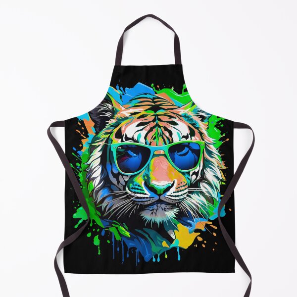 Artikelvorschau, Tiger-Farbspritzer mit Sonnenbrille entworfen und verkauft von MindWave THC.