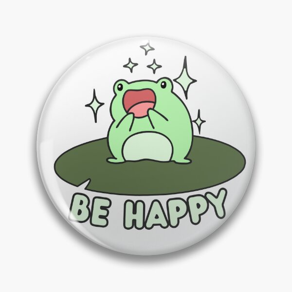 Item preview, BE HAPPY with this adorable frog on a lily pad designed and sold by PellSilversmith.