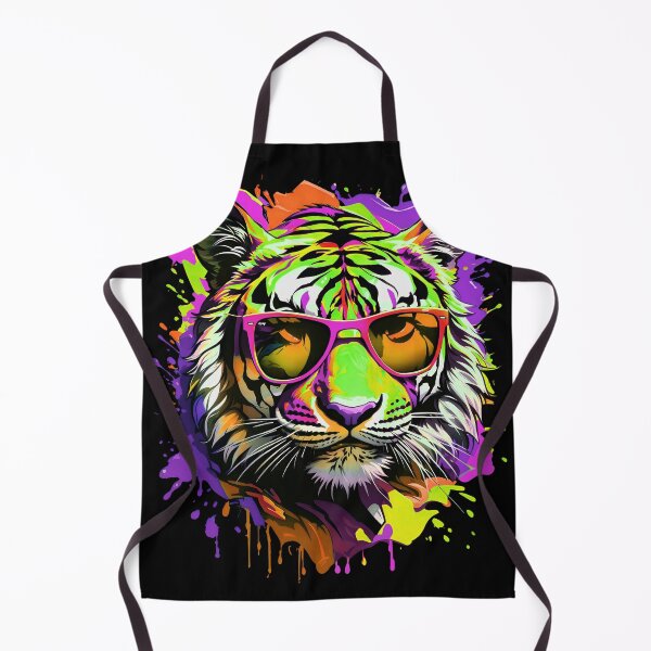 Artikelvorschau, Tiger-Farbspritzer mit Sonnenbrille entworfen und verkauft von MindWave THC.