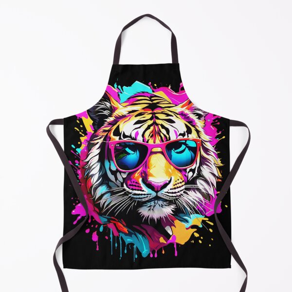 Artikelvorschau, Tiger-Farbspritzer mit Sonnenbrille entworfen und verkauft von MindWave THC.