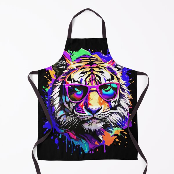 Artikelvorschau, Tiger-Farbspritzer mit Sonnenbrille entworfen und verkauft von MindWave THC.