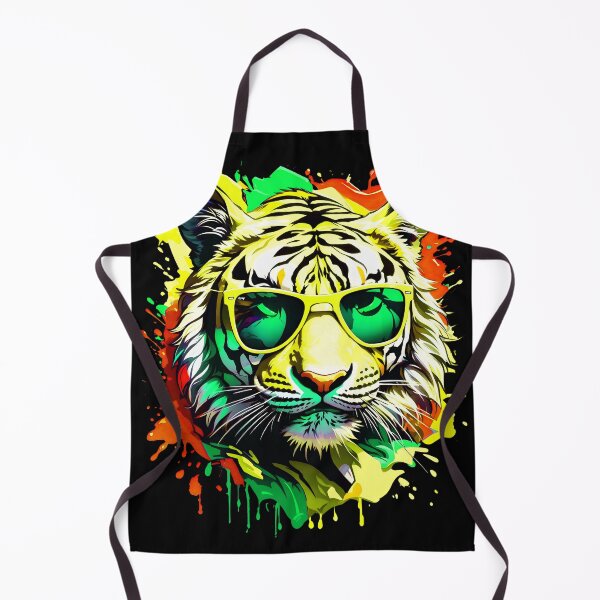 Artikelvorschau, Tiger-Farbspritzer mit Sonnenbrille entworfen und verkauft von MindWave THC.