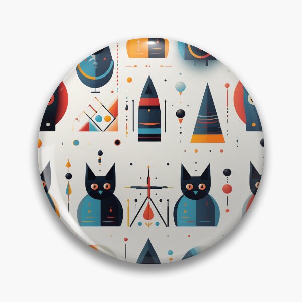 Item preview, Geometric cat pattern5, Seamless designed and sold by zerocrystal.