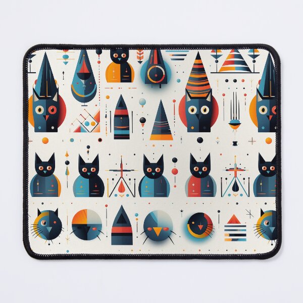 Item preview, Geometric cat pattern5, Seamless designed and sold by zerocrystal.