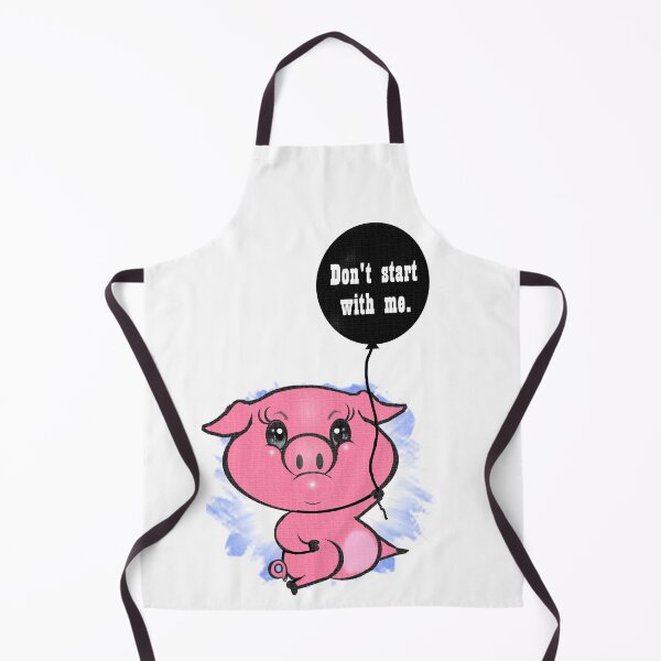 Item preview, A pink pig said " don't start with me "   designed and sold by Shirley cute art .