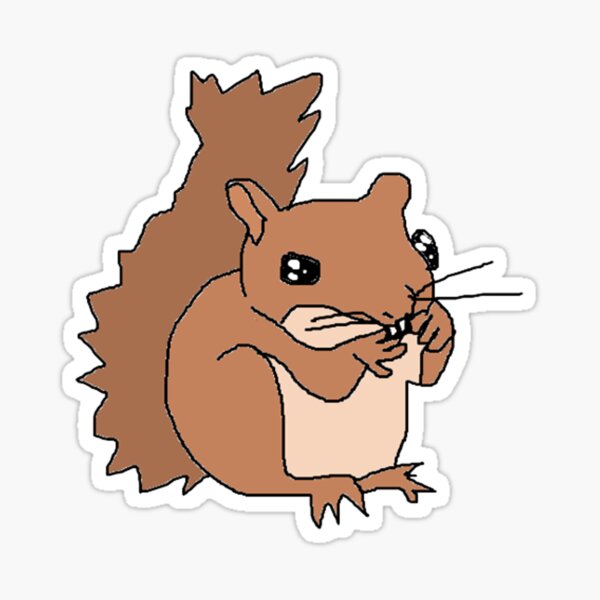 Item preview, badly drawn squirrel  designed and sold by wormyart.