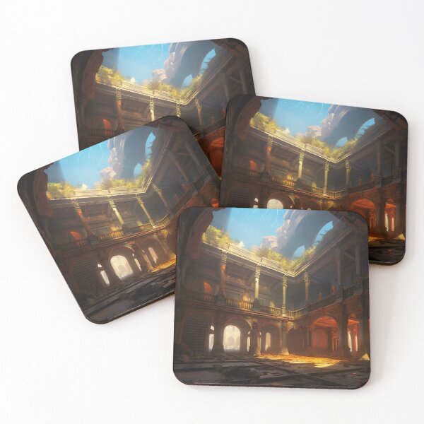 Item preview, Ancient Building Illuminated by Digital Twilight designed and sold by oanaunciuleanu.