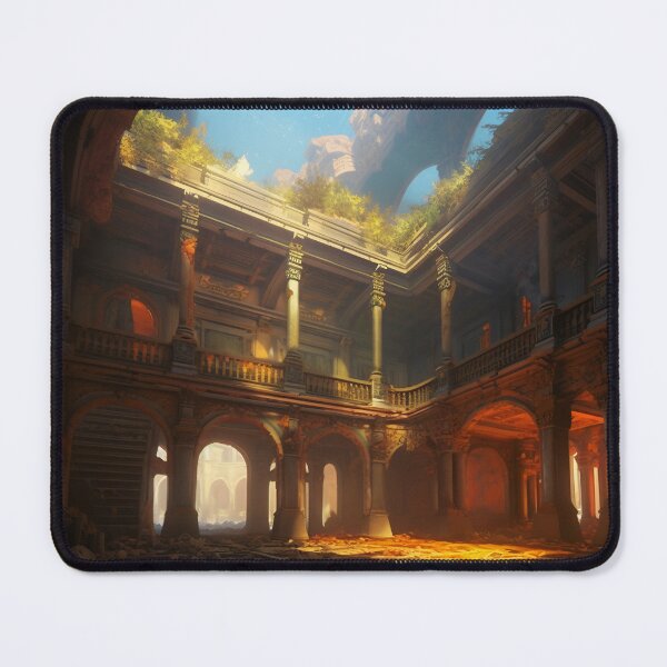 Item preview, Ancient Building Illuminated by Digital Twilight designed and sold by oanaunciuleanu.