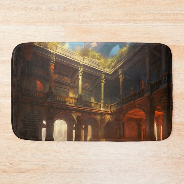 Item preview, Ancient Building Illuminated by Digital Twilight designed and sold by oanaunciuleanu.