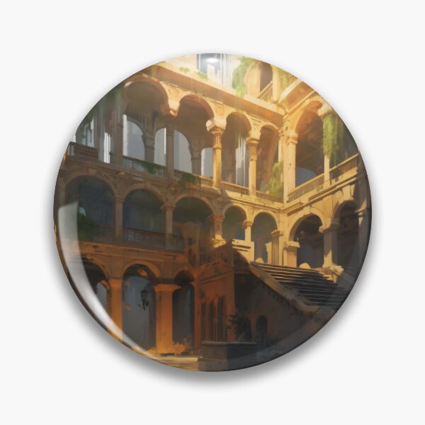 Item preview, Ancient Building Illuminated by Digital Twilight designed and sold by oanaunciuleanu.