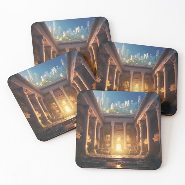 Item preview, Ancient Building Illuminated by Digital Twilight designed and sold by oanaunciuleanu.