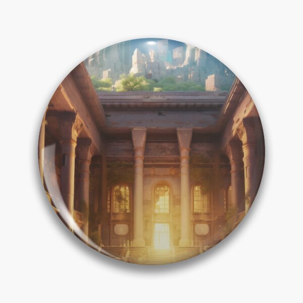 Item preview, Ancient Building Illuminated by Digital Twilight designed and sold by oanaunciuleanu.