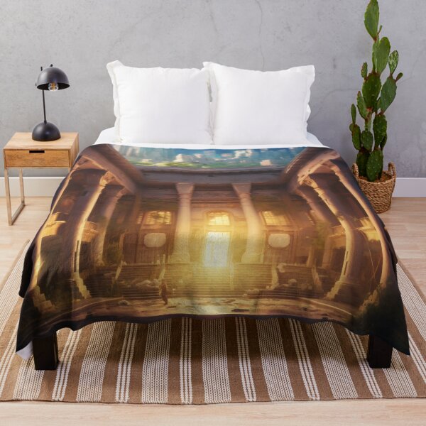 Item preview, Ancient Building Illuminated by Digital Twilight designed and sold by oanaunciuleanu.