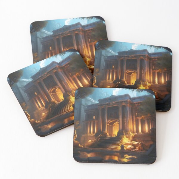 Item preview, Ancient Building Illuminated by Digital Twilight designed and sold by oanaunciuleanu.