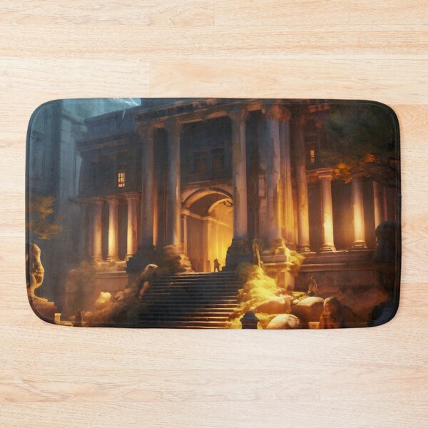 Item preview, Ancient Building Illuminated by Digital Twilight designed and sold by oanaunciuleanu.