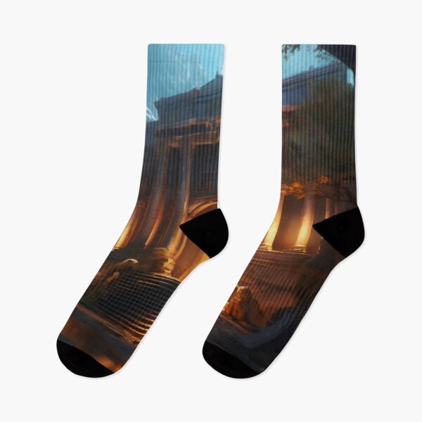 Item preview, Ancient Building Illuminated by Digital Twilight designed and sold by oanaunciuleanu.