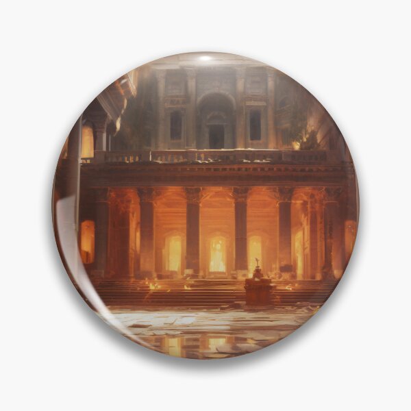 Item preview, Ancient Building Illuminated by Digital Twilight designed and sold by oanaunciuleanu.