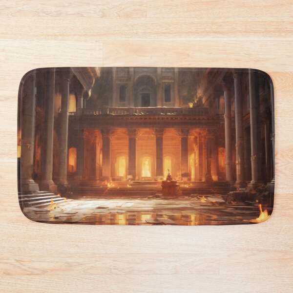 Item preview, Ancient Building Illuminated by Digital Twilight designed and sold by oanaunciuleanu.