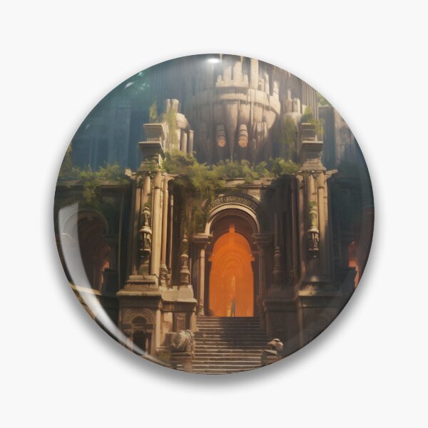 Item preview, Ancient Building Illuminated by Digital Twilight designed and sold by oanaunciuleanu.