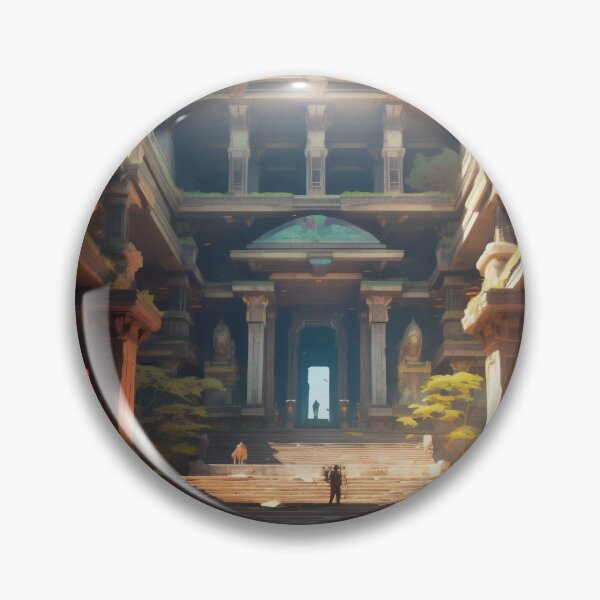 Item preview, Ancient Building Illuminated by Digital Twilight designed and sold by oanaunciuleanu.