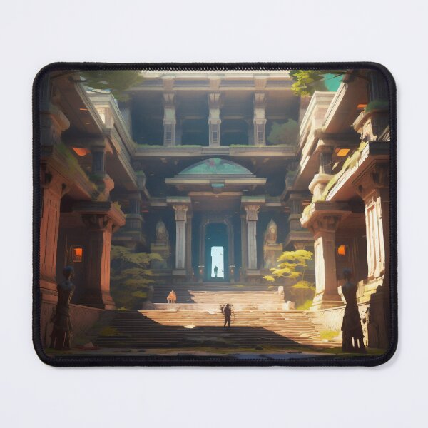 Item preview, Ancient Building Illuminated by Digital Twilight designed and sold by oanaunciuleanu.