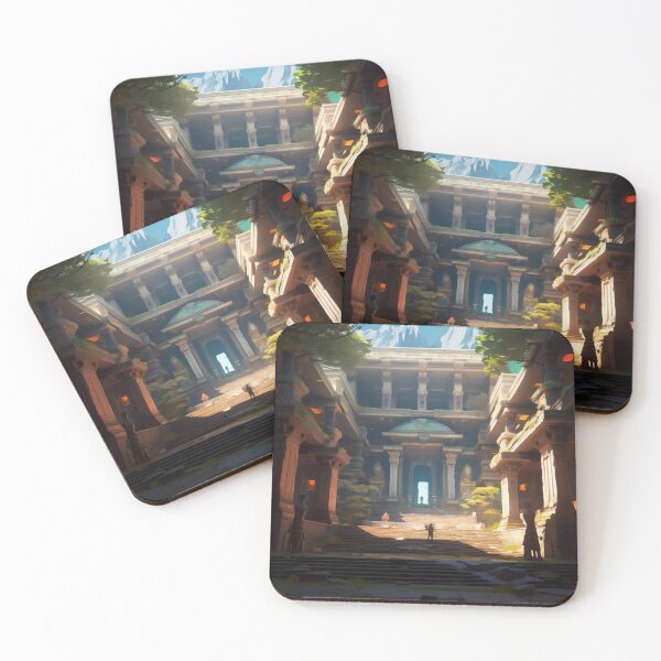 Item preview, Ancient Building Illuminated by Digital Twilight designed and sold by oanaunciuleanu.