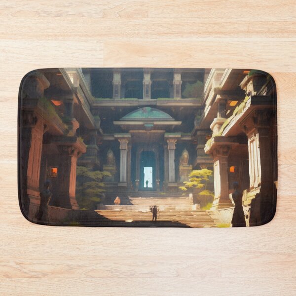 Item preview, Ancient Building Illuminated by Digital Twilight designed and sold by oanaunciuleanu.