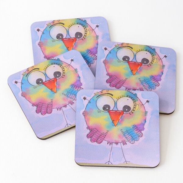 Item preview, Whimsical Colorful Watercolor Bird Painting designed and sold by AussieMuma.
