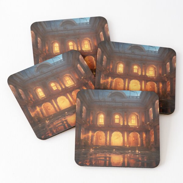 Item preview, Ancient Building Illuminated by Digital Twilight designed and sold by oanaunciuleanu.