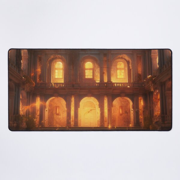 Item preview, Ancient Building Illuminated by Digital Twilight designed and sold by oanaunciuleanu.