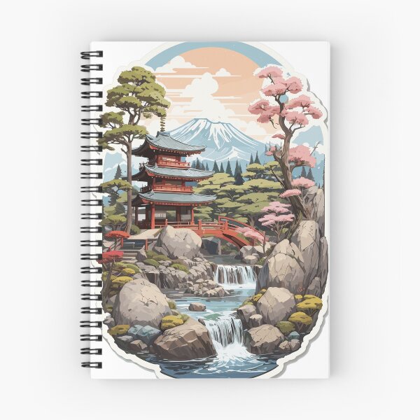 Item preview, Jardín japonés con el monte Fuji designed and sold by PCGDrawing.