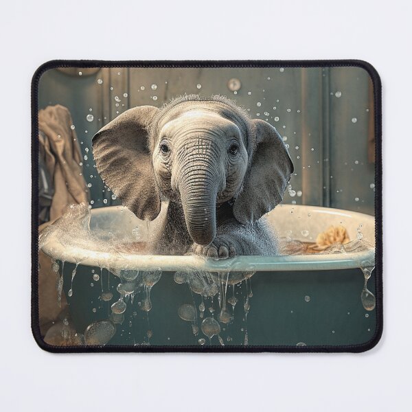 Item preview, Baby Elephant in Bathtub designed and sold by Elisabeth Lucas.